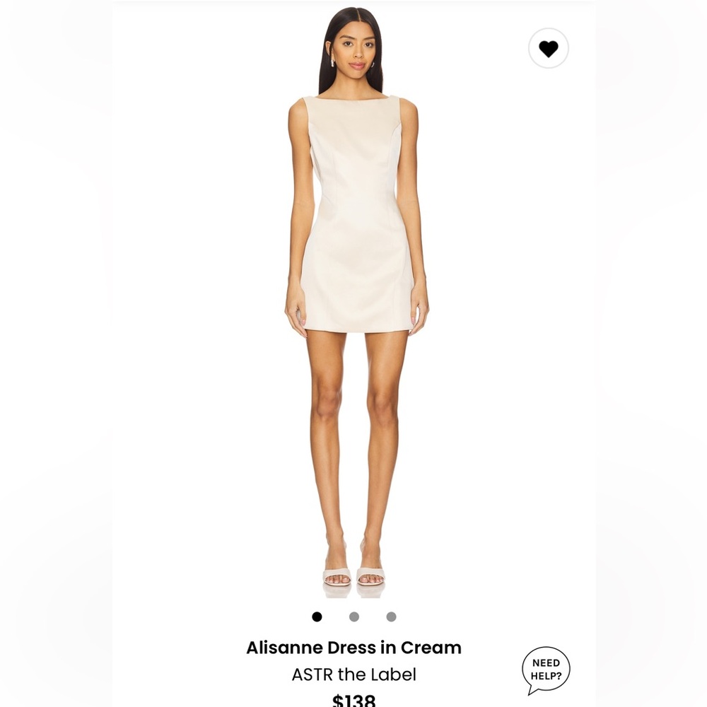 Astr Alisanne Cream Mini Dress